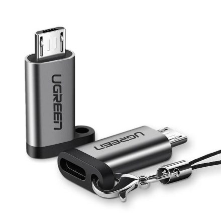 UGREEN US133 OTG USB-C - micro USB  adapter fekete (50590)