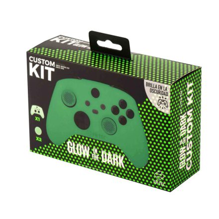 FR-TEC Glow in the Dark Xbox Series/One kontroller gumiborítás és analóg kupak zöld (FT3005)