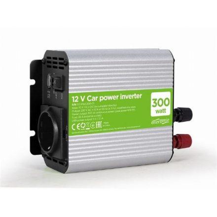 Energenie autós inverter 300W 12V USB porttal (EG-PWC300-01)