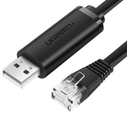 UGREEN CM204 USB-A - RJ45 kábel 1,5m fekete (50773)