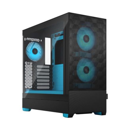 Fractal Design Pop Air táp nélküli ablakos ház RGB Cyan Core - fekete-kék (FD-C-POR1A-02)