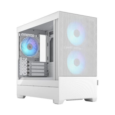 Fractal Design Pop Mini Air táp nélküli ablakos mATX ház RGB White TG Clear - fehér (FD-C-POR1M-01)