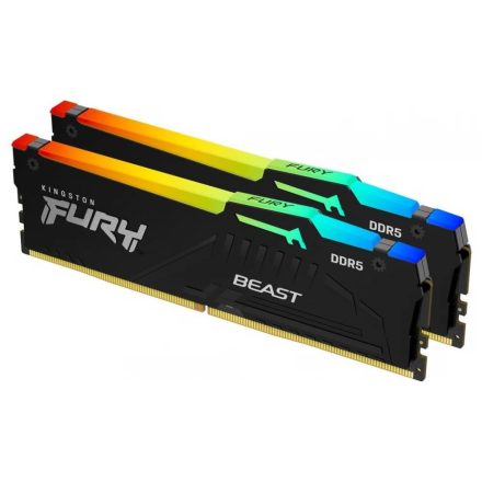 16GB 5200MHz DDR5 RAM Kingston Fury Beast RGB CL40 (2x8GB) (KF552C40BBAK2-16)