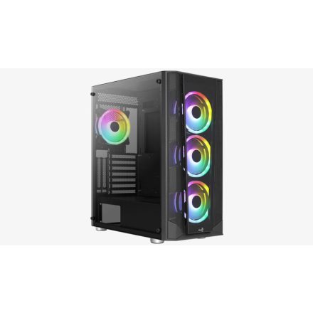 AeroCool Prism-G-BK-v2 táp nélküli ablakos ház fekete (ACCM-PB29043.11)