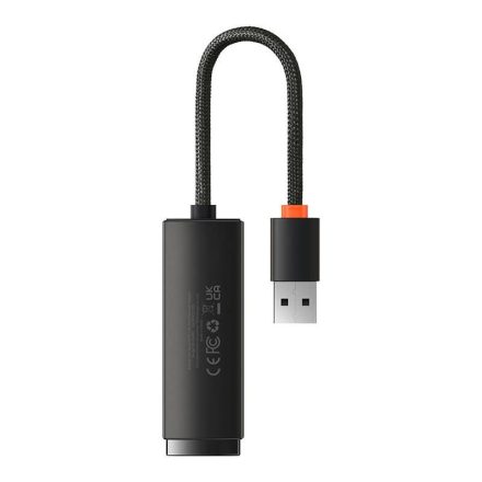 Baseus Lite Series USB – RJ45 hálózati adapter 100Mbps fekete (WKQX000001)