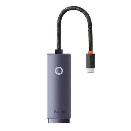 Baseus Lite Series USB-C–RJ45 hálózati adapter 100 Mbps szürke (WKQX000213)