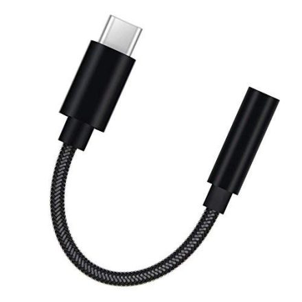 Cellect Type-C - 3,5mm jack audió átalakító adapter fekete (ADAPTER-TYPEC-JACK)