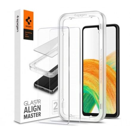 Spigen AlignMaster Samsung Galaxy A33 5G Tempered kijelzővédő fólia 2db (AGL04296)