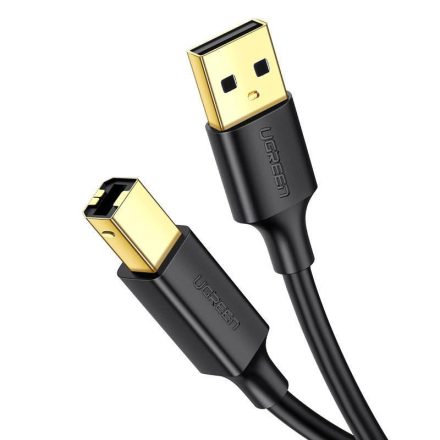 UGREEN US135 USB 2.0 AB kábel nyomtatóhoz aranyozott 2m fekete (20847)