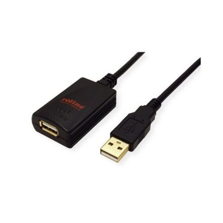 Roline USB 2.0 hosszabbító kábel 5m fekete (12.04.1089-10)