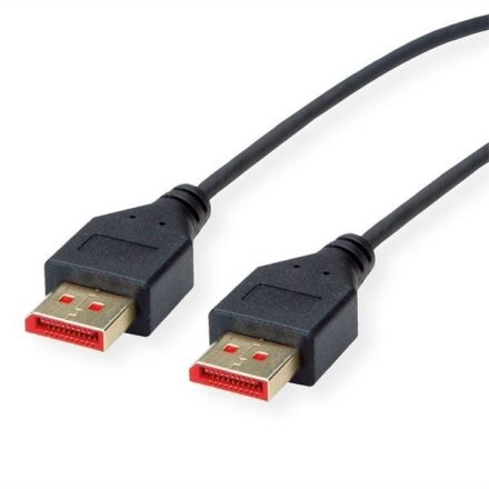 Roline DisplayPort 1.4 apa-apa vékonyított kábel 1m fekete (11.04.5960-20)