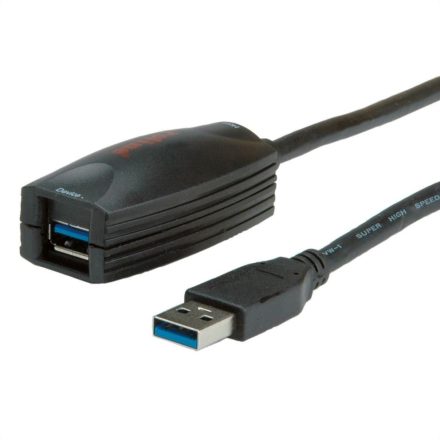 Roline USB 3.2 Gen1 aktív repeater kábel 5m fekete (12.04.1096-8)
