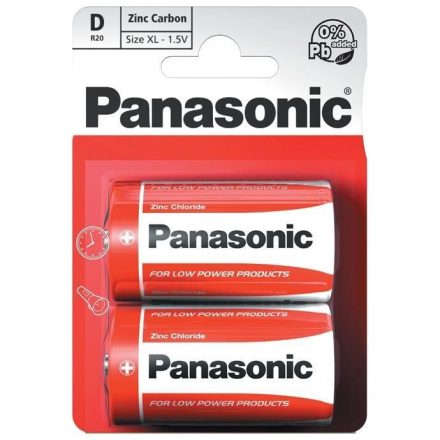 Panasonic 1.5V D elem cink-szén (2db / csomag) (R20RZ/2BP)