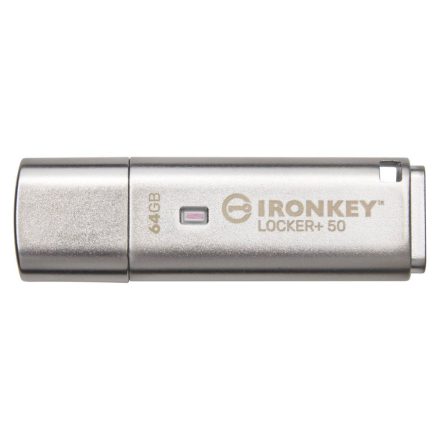 Pen Drive 64GB Kingston Ironkey Locker+ 50 USB 3.2 ezüst (IKLP50/64GB)