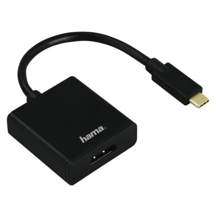 Hama USB Type-C - DisplayPort adapter fekete (135725)