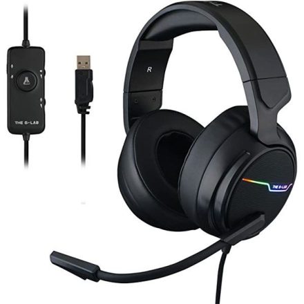 The G-Lab KORP THALLIUM 7.1 gaming headset fekete