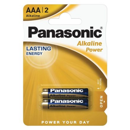 Panasonic 1.5V Alkáli AAA ceruza elem Alkaline Power (2db / csomag) (LR03APB/2BP)