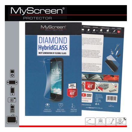 MYSCREEN HYBRIDGLASS képernyővédő üveg (flexibilis, karcálló, ütésálló, 0.15mm, 8H, NEM íves) ÁTLÁTSZÓ [Samsung Galaxy S6 EDGE ...