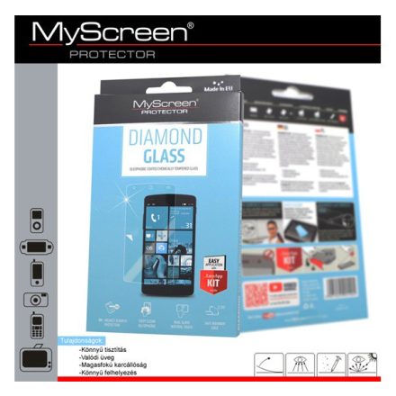 MYSCREEN DIAMOND GLASS képernyővédő üveg (extra karcálló, ütésálló, 0.33mm, 9H, NEM íves) ÁTLÁTSZÓ [Samsung Galaxy A3 (2017) SM-A320F]