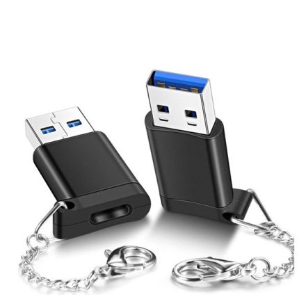 Adapter (Type-C - USB 3.0, pendrive csatlakoztatásához, OTG) FEKETE