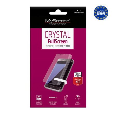 MYSCREEN CRYSTAL FULLSCREEN képernyővédő fólia (íves, öntapadó PET, nem visszaszedhető, 0.15mm, 3H) ÁTLÁTSZÓ [Samsung Galaxy J6 Plus ...