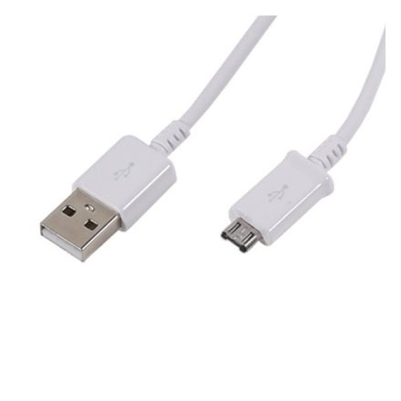 SAMSUNG adatkábel és töltő (USB - microUSB, 150cm, töltés funkció) FEHÉR (ECB-DU4EW)