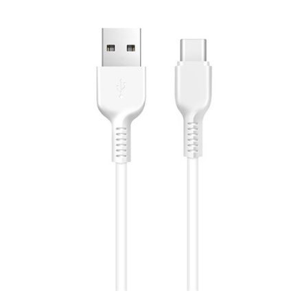 HOCO X20 adatkábel és töltő (USB - Type-C, gyorstöltés támogatás, 100cm, törésgátló) FEHÉR (X20_TYPE-C_1M_W)