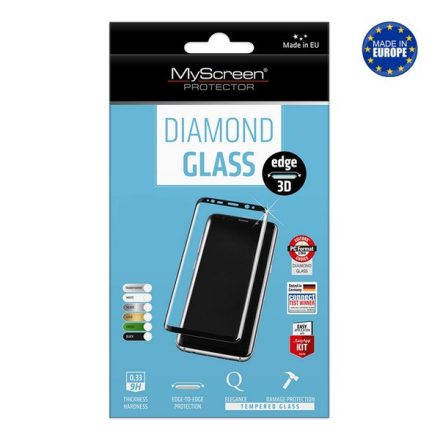 MYSCREEN DIAMOND GLASS EDGE képernyővédő üveg (3D full cover, íves, karcálló, 0.33 mm, 9H) ARANY [Samsung Galaxy S6 EDGE+ (SM-G928)]