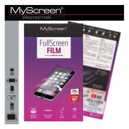 MYSCREEN CRYSTAL FULLSCREEN képernyővédő fólia (íves, öntapadó PET, nem visszaszedhető, 0.15mm, 3H) ÁTLÁTSZÓ [Samsung Galaxy A5 (2016) ...