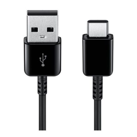 SAMSUNG adatkábel és töltő (USB - Type-C, gyorstöltés támogatás, 150cm) FEKETE (EP-DG930IBEG)