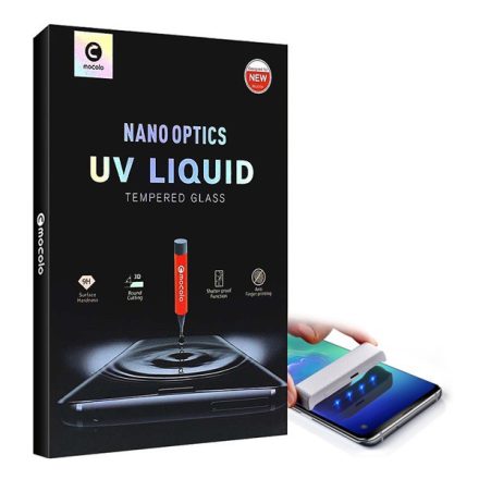 MOCOLO UV LIQUID képernyővédő üveg (3D full cover, íves, karcálló, 0.3mm, 9H + UV lámpa) ÁTLÁTSZÓ [Samsung Galaxy S21 Ultra (SM-G998) 5G]