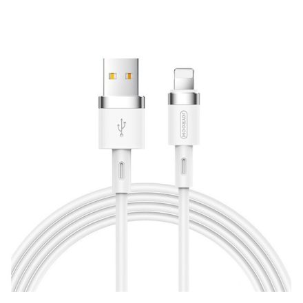 JOYROOM adatkábel és töltő (USB - lightning 8pin, 2.4A, gyorstöltés támogatás, 120cm, törésgátló) FEHÉR (S-1224N2 WHITE)