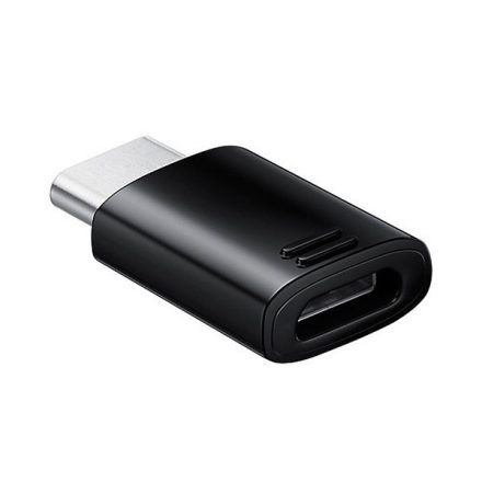 SAMSUNG adapter (microUSB - Type-C, adatátvitel és töltés) FEKETE (EE-GN930BBEGWW)