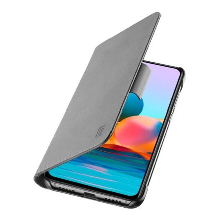 CELLULARLINE BOOK AGENDA tok álló, bőr hatású (FLIP, oldalra nyíló, asztali tartó funkció, RFID védelem) FEKETE [Xiaomi Redmi Note 10 4G ...