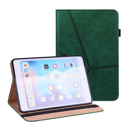 Tok álló, bőr hatású (aktív FLIP, oldalra nyíló, asztali tartó funkció, bankkártya tartó, koptatott bőrhatás) SÖTÉTZÖLD [Apple IPAD ...