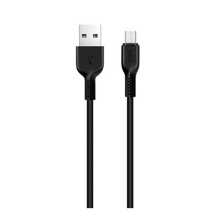 HOCO X20 adatkábel és töltő (USB - microUSB, gyorstöltés támogatás, 300cm, törésgátló) FEKETE (X20_MICRO_3M_B)