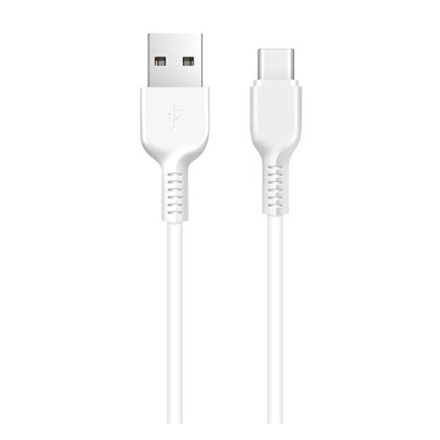 HOCO X20 adatkábel és töltő (USB - Type-C, gyorstöltés támogatás, 300cm, törésgátló) FEHÉR (X20_TYPE-C_3M_W)