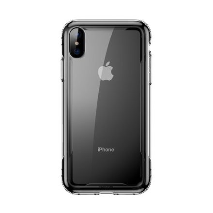 BASEUS műanyag telefonvédő (szilikon keret, közepesen ütésálló, légpárnás keret) FEKETE [Apple iPhone XS Max 6.5]