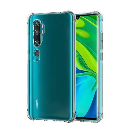 Szilikon telefonvédő (közepesen ütésálló, légpárnás sarok) ÁTLÁTSZÓ [Xiaomi Mi Note 10 Pro]