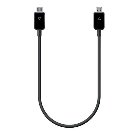 SAMSUNG adatkábel és töltő (microUSB - microUSB, töltés megosztó funkció, 30cm) FEKETE (EP-SG900UBEG)