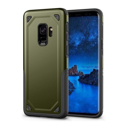 Defender műanyag telefonvédő (közepesen ütésálló, szilikon belső, ultravékony) SÖTÉTZÖLD [Samsung Galaxy S9 (SM-G960)]