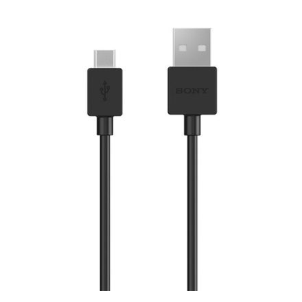 SONY adatkábel és töltő (USB - Type-C, gyorstöltés támogatás, 100cm) FEKETE (UCB-20_B)