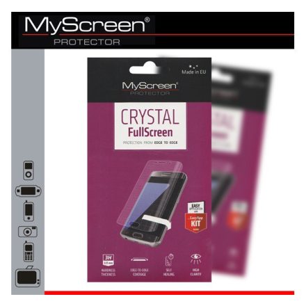 MYSCREEN CRYSTAL FULLSCREEN képernyővédő fólia (íves, öntapadó PET, nem visszaszedhető, 0.15mm, 3H) ÁTLÁTSZÓ [Apple iPhone 8 Plus 5.5]