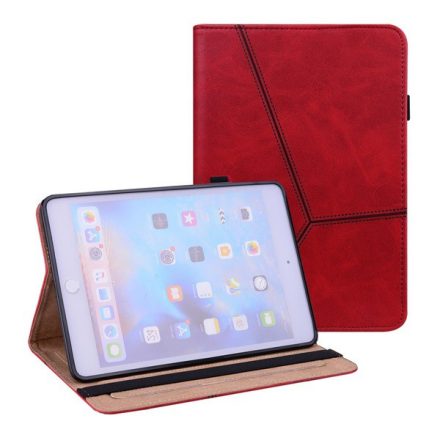 Tok álló, bőr hatású (aktív FLIP, oldalra nyíló, asztali tartó funkció, bankkártya tartó, koptatott bőrhatás) PIROS [Apple IPAD mini 6 ...