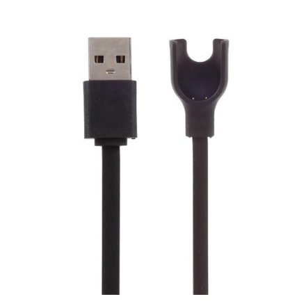 Töltőkábel USB (mágneses, 15cm) FEKETE