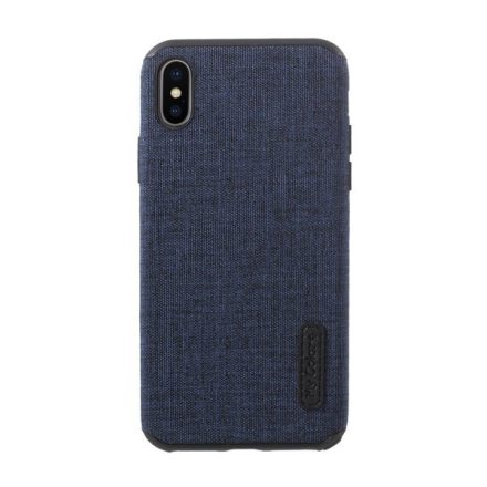 Szilikon telefonvédő (textil bevonat) SÖTÉTKÉK [Apple iPhone XS 5.8]