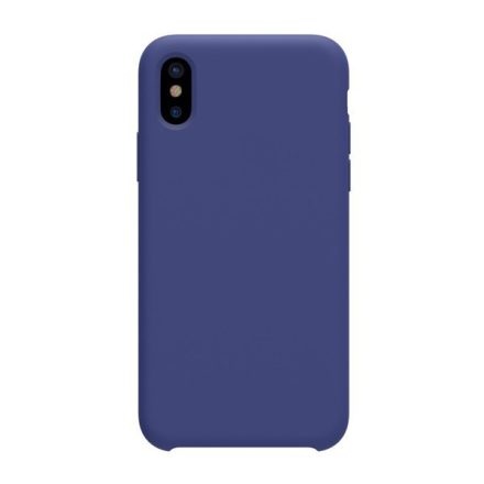 NILLKIN FLEX PURE szilikon telefonvédő (ultravékony, környezetbarát, mikrofiber plüss belső, matt) SÖTÉTKÉK [Apple iPhone XS 5.8]