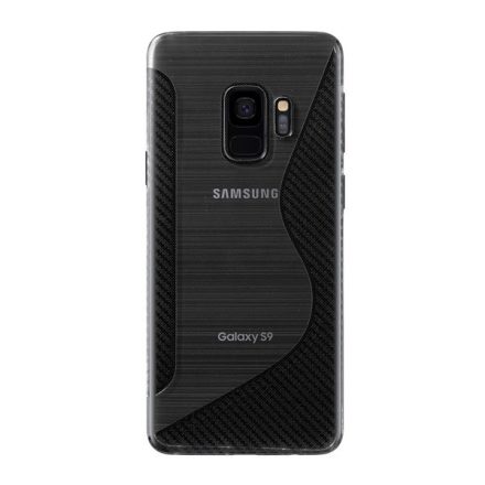 Szilikon telefonvédő (S-line, karbon minta) ÁTLÁTSZÓ [Samsung Galaxy S9 (SM-G960)]