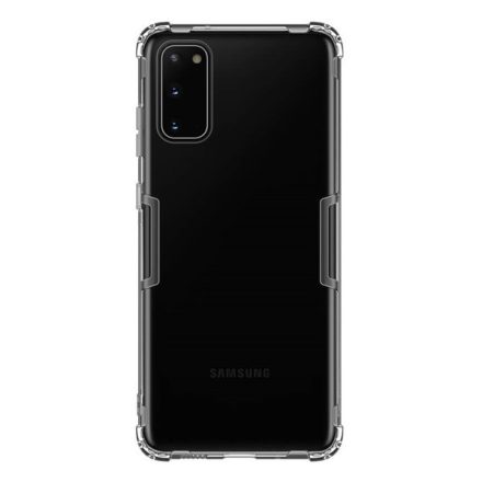 NILLKIN NATURE szilikon telefonvédő (közepesen ütésálló, légpárnás sarok, 0.6 mm, ultravékony) SZÜRKE [Samsung Galaxy S20 Plus 5G ...