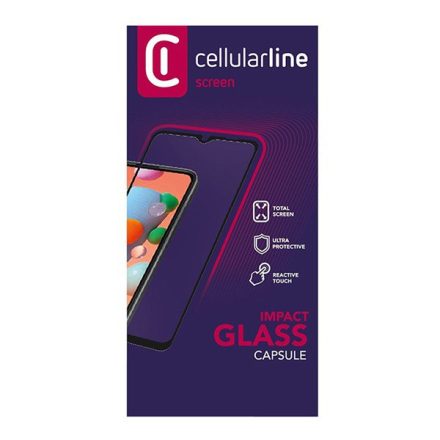 CELLULARLINE IMPACT GLASS CAPSULE képernyővédő üveg (2.5D full cover, íves, karcálló, ultravékony, 0.2 mm, 9H) FEKETE [Samsung Galaxy A30s ...